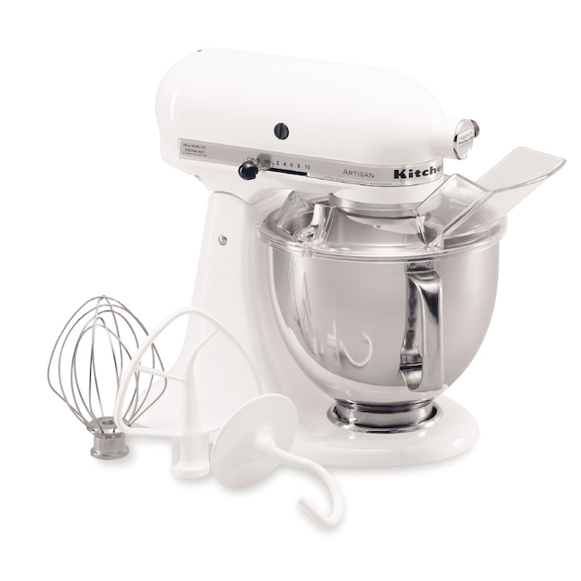 Kitchenaid Artisan White 5-Quart Tilt-Head Stand Mixer In The Stand Mixers Department