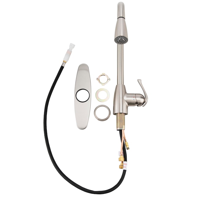 Tucker Stainless Steel Single Handle Deck-Mount Pull-Down Kitchen Faucet With Sprayer ( Deck Plate Included )